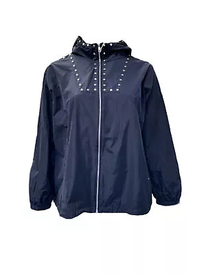 Marina Rinaldi Women's Navy Tabella Zipper Closure Rain Coat Size 20W/29 NWT • $123.75