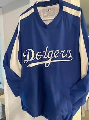 Los Angeles Dodgers Jacket Mens XL Blue Genuine MLB  Pullover Dugout • $89.99