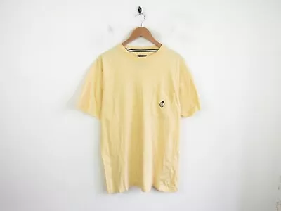 Vintage Ralph Lauren Chaps Yellow Short Sleeve Pocket Cotton T-Shirt Top Size L • £16.99