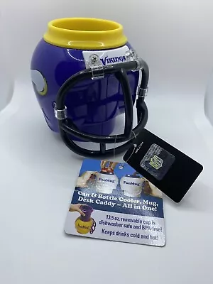 Minnesota Vikings Official FanMug Cup Drink Holder Cooler Helmet NFL Football • $15.99