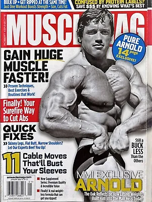Muscle Mag International Magazine January 2011 Arnold Schwarzenegger Cover • $14.99