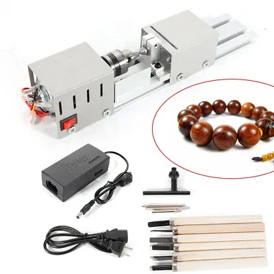 100W Mini Lathe Beads Polisher Machine For Wood Woodworking Rotary DIY Tool Set • $31.35