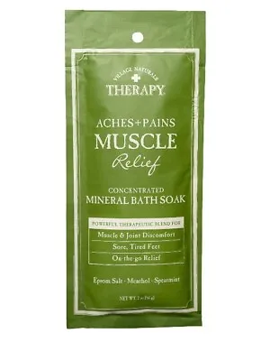 Village Naturals Therapy Aches Pains Muscle Relief Menthol Epsom Salt Bath 2oz • £6.79