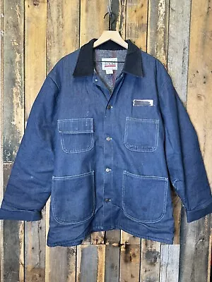 Vintage Denim Chore Coat Blanket Lined Men’s Size Large (Todd Uniform Company) • $45