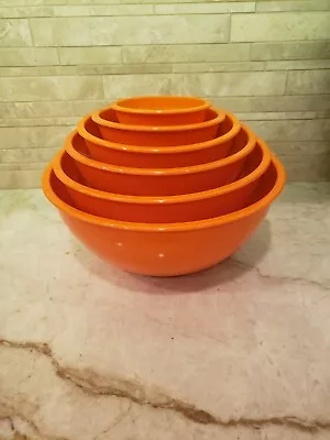 Melange Kitchen 6 Piece Melamine Mixing Bowl Set - Nesting - Orange • $7.50