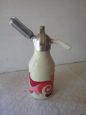 RETRO FUNKY DESIGN CREAM WHIPPER Soda Syphon Maker Bottle KAYSER Vintage 70s • $45