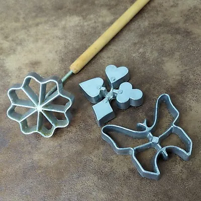 Vintage Rosette Iron Handle Flower Butterfly Cards Ace Clubs Spades Diamonds • $17.55