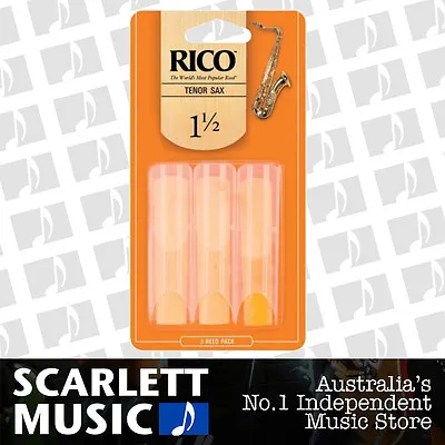 $19.79 • Buy Rico Tenor Sax Saxophone Reeds 3 Pack Reed Size 1.5 3PK (1 1/2 - One And A Half)