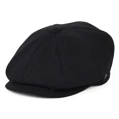 Jaxon & James Melton Wool Newsboy Cap - Black • £24.95