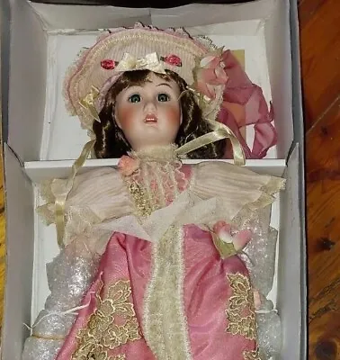 Mundia Porcelain Doll Christine Et Cecile Beautiful French Doll  New In Box 60cm • $38.75