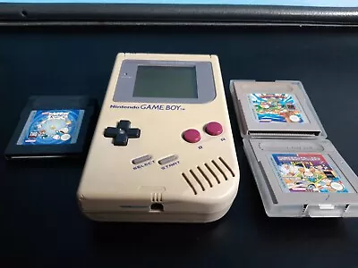 Vintage Nintendo Gameboy With Games All Working Some Little Marks See Pictures • £60