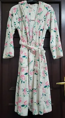 M&S Supersoft Fleece Hooded Dressing Gown Size Small Bnwt • £24.99