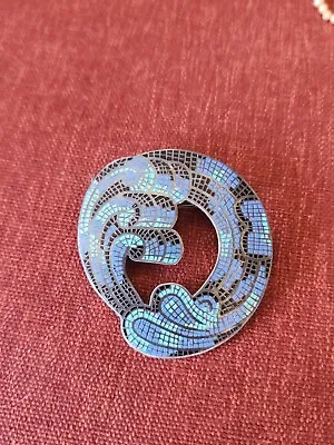 Margot De Taxco Vintage Sterling Silver Enamel Inlay Brooch #5547 Pre Owned K1 • $285