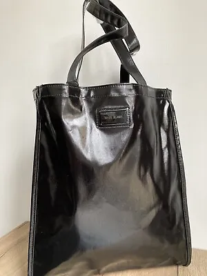 £25.99 • Buy River Island BLACK COATED CANVAS SHOPPER TOTE BAG New With Tags
