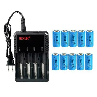 UltraFire 16340 Battery 3.7V 1800mAh Li-Ion Rechargeable Cell Batteries USA Lot • $10.59