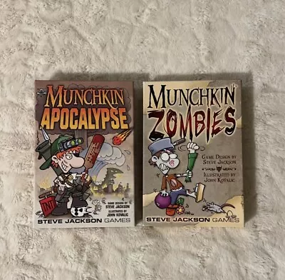 Munchkin Zombies & Munchkin Apocalypse Boxed Sets- With Instructions No Dice • $18