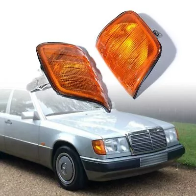 1Pair  Amber Lens Corner Lamp Turn Signal Light For Mercedes W124 • $27.30