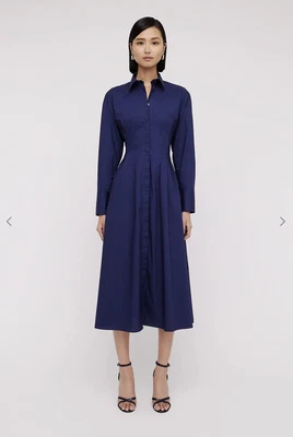 $320 • Buy Beautiful Scanlan Theodore Parachute Cut Out Shirt Dress Size 10 $650 Royal