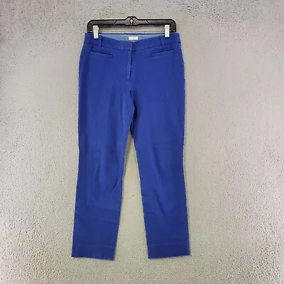 J Crew Pants Womens 4 Short Blue Chino Straight Leg Business Casual Stretch • $16.77