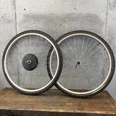 Vintage Mountain 26  Wheel Set Suzue Hubs Cannondale Rims 36 QR Nutted MTB 1980s • $169.99