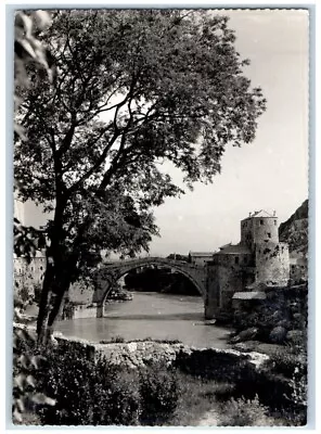 1968 Old Narenta Bridge View Mostar Yugoslavia RPPC Photo Posted Postcard • $19.97