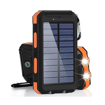 $34.02 • Buy Solar Power Bank 50000mah Portable External Battery Dual USB Phone Charger