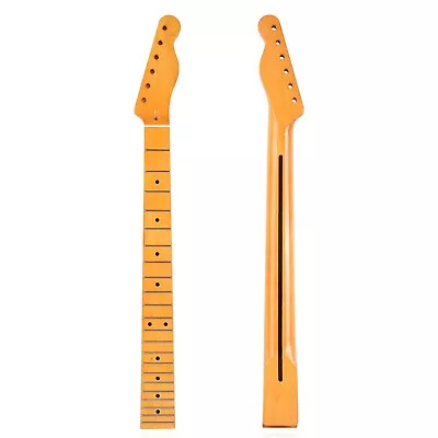 22 Frets Canada Maple Electric Guitar Neck For TL Replace Bright Yellow • $46.88