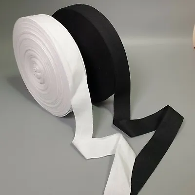 £1.99 • Buy Black, White Cotton Bunting Tape Edging Bag Strap Apron Ties, 6, 13, 19, 25mm 1 