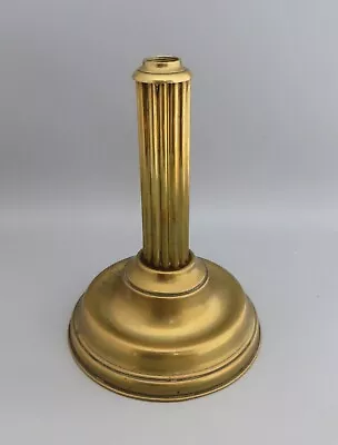 Vintage Brass Reeded Column Oil Lamp Base • £29.99