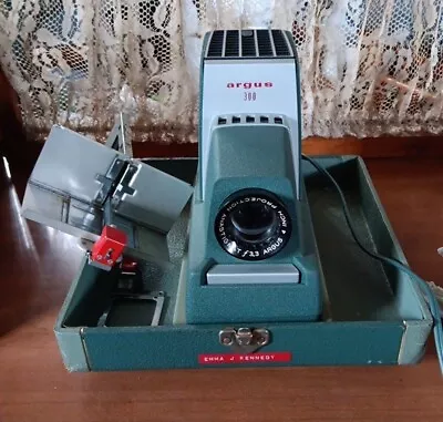 Vintage Argus 300 Automatic Slide Projector W/ Carrying Case Untested  • $29