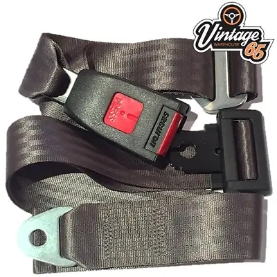 Vintage Warehouse Classic Grey Front Rear Static 2 Point Seat Lap Safety Belt • $221.30