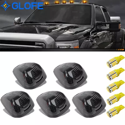 $23.38 • Buy 5Pcs Smoke Lens Amber LED Cab Roof Marker Lights For Ford F-250 F-350 Super Duty