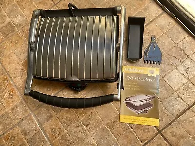 Villaware 2160 Uno Panini Grill Press Sandwich Stainless Steel 1400W !USED ONCE! • $35