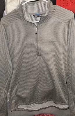 Eddie Bauer Ascent Quarter Zip Jacket Gray Mens Size L • $7