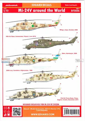 EDUD72026 1:72 Eduard Decals - Mi-24V Hind Around The World • $19.84