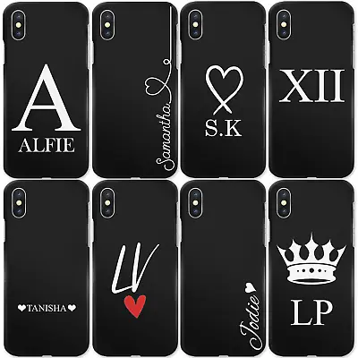 Personalised Initials Phone Case Soft Black Silicone Gel Cover For Samsung J • £6.49