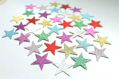 50 Sparkly Stars Card Making Craft Embellishments Scrapbook Multicoloured  • £1.85