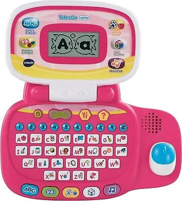 Pink VTech Tote And Go Laptop  With Preschool Toddler Educational Learning Games • $35