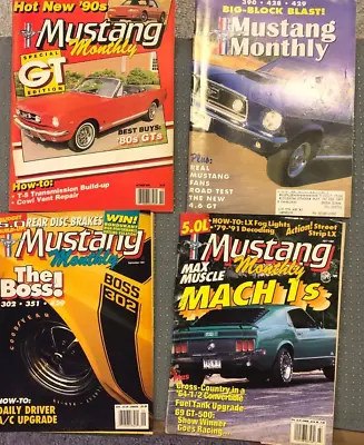 Mustang Monthly Magazine Lot (4) Total.   Various Months 1990s • $25