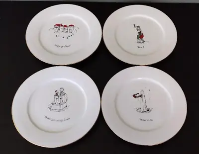 Merry Masterpieces 1999 Dayton Hudson Porcelain Christmas Dinner Plates Set Of 4 • $7.50