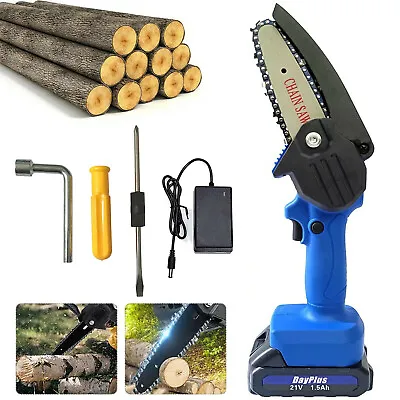 Cordless Electric Chainsaw Saw Cutter Compact For Cutting Tree Wood Branche Tool • $34.32