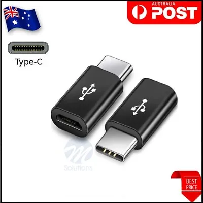 Micro USB Female To USB 3.1 Type-C Male Converter OTG Adapter-Black (New) • $4.99