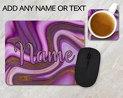 Agate Geode Mouse Pad Mat - Personalised • $11.45