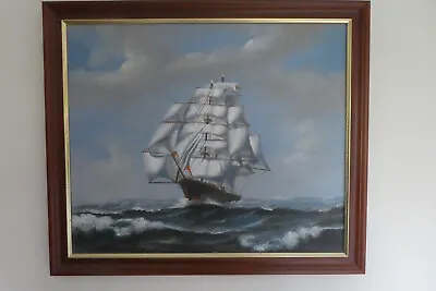 GALLEON OIL On CANVAS FRAME PAINTING BY PROFESSIONAL ARTIST    28 Inch X 18 Inch • £60