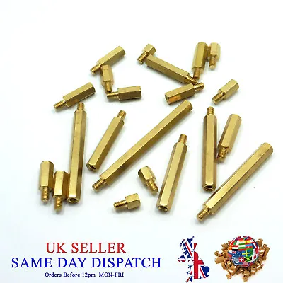 M4 Hexagonal Male Brass Pillar Hex Standoff Spacer Different Sizes • £3.25