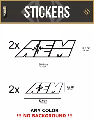 2x AEM Pair Stickers Rally Car JDM Vinyl Decal Race Bumper Window Racing Tuning • $4.97