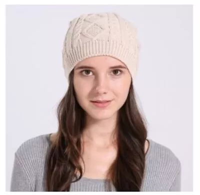 Men Skullcap Solid Color Unisex Snow Cap Long Beanie Hat Knitted Hat • £6.08