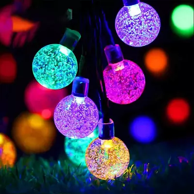 Solar Powered 50 LED String Light Outdoor Garden Path Yard Waterproof Decor Lamp • $10.59