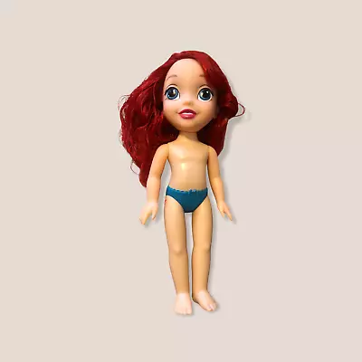 Original Disney STORE Jakks ARIEL Princess Toddler Doll 14” Little Mermaid Nude • $16.99