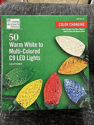 50 Color Changing LED C9 2-Function Warm White To Multi Color Christmas Lights • $20